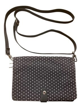 thirty-one Charcoal Gray Polka Dot Crossbody Bag
